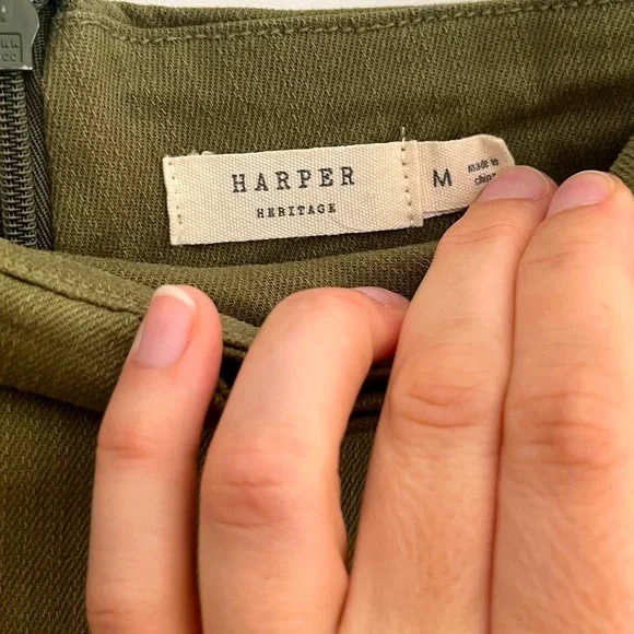 Harper Heritage Olive Green Mini Skirt - Picture 4 of 4